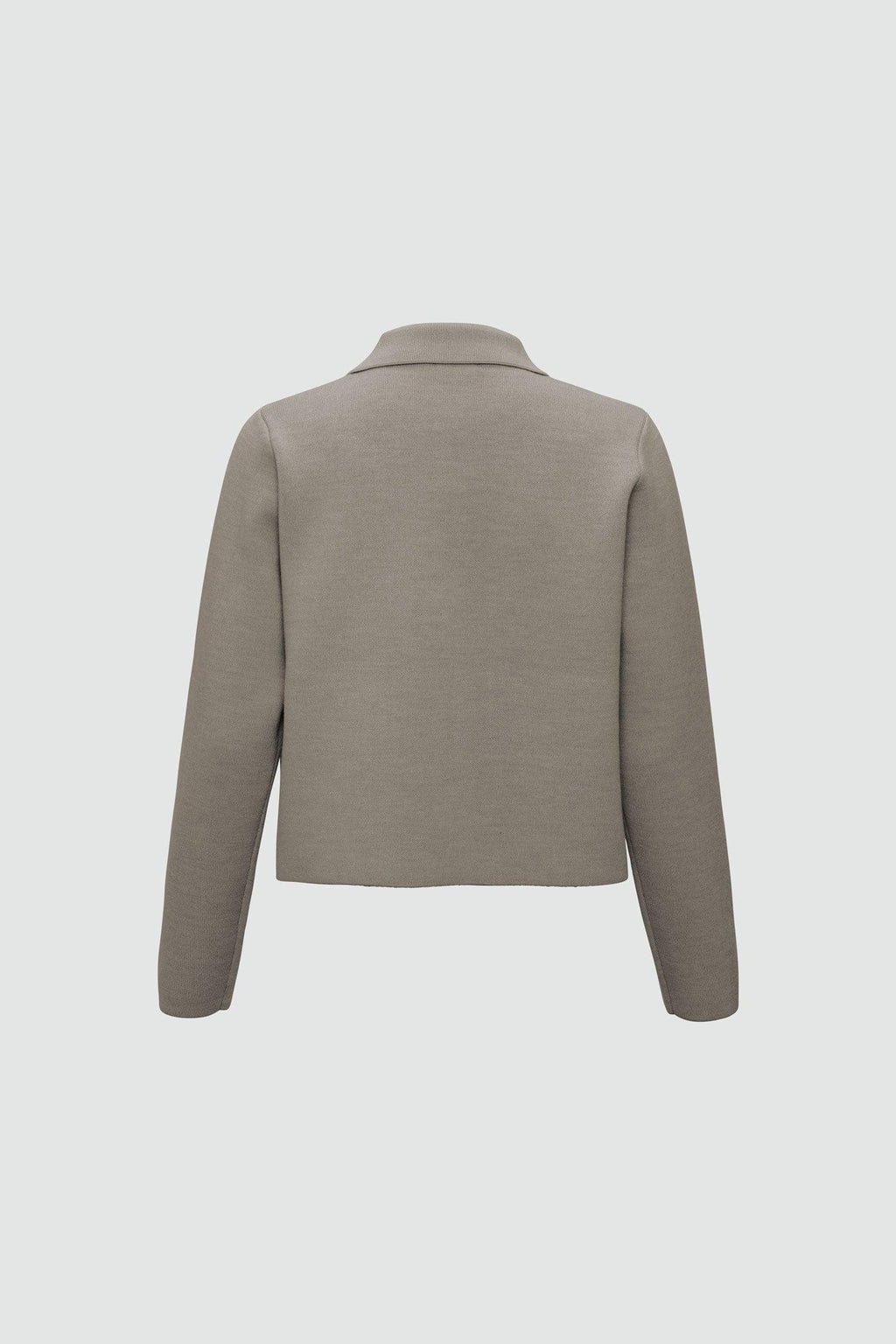 Cut Knitted Wool Jacket Sand