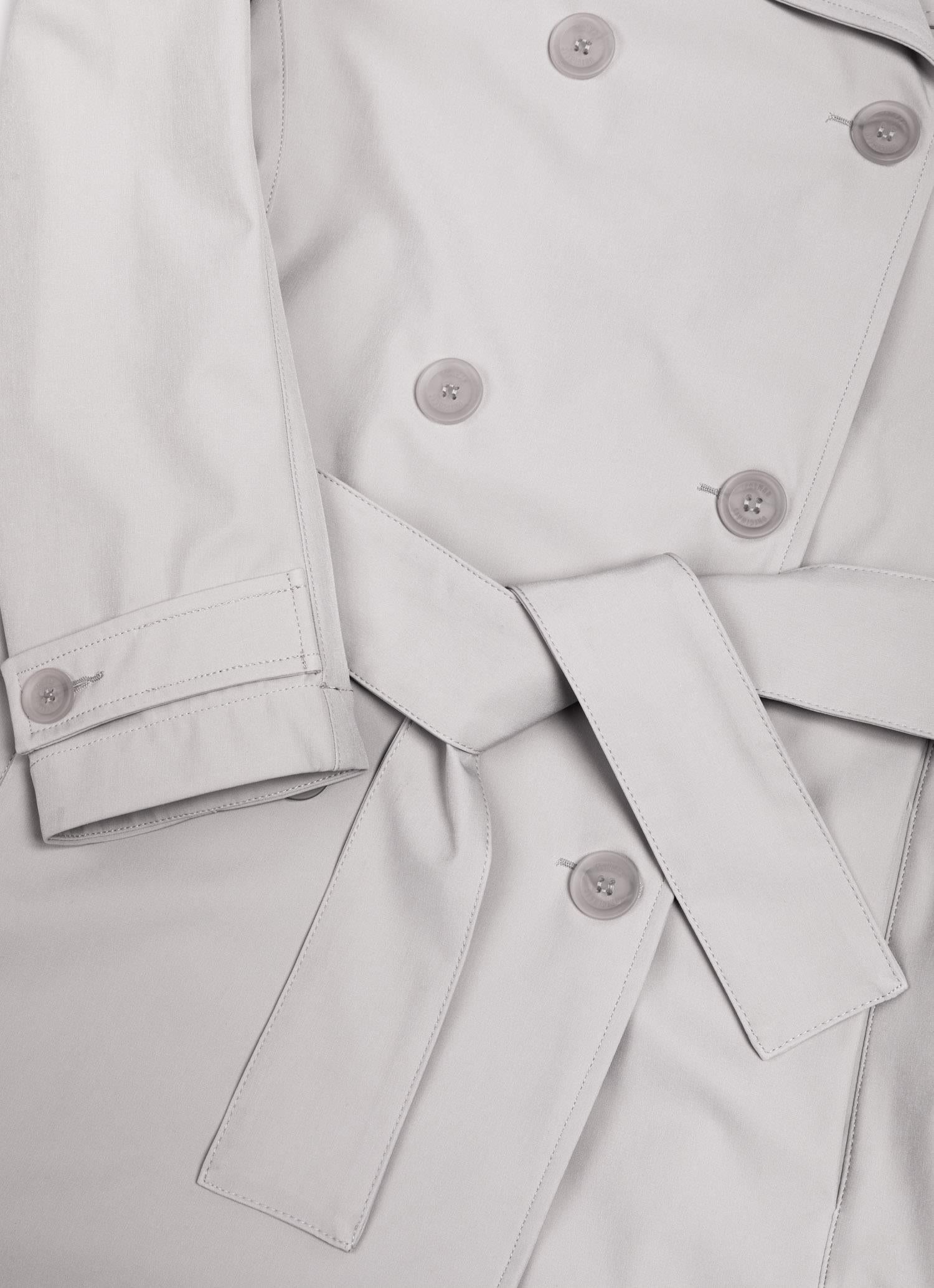 LONG WATERPROOF TRENCH COAT HEMP BEIGE