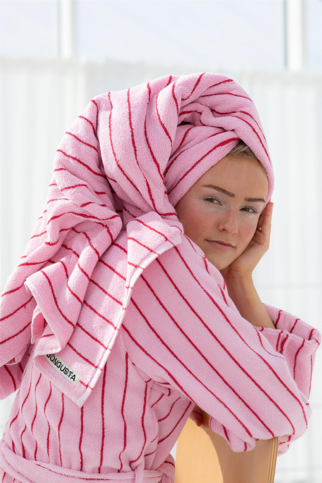 NARAM BATH TOWEL 70x140cm baby pink/ski patrol
