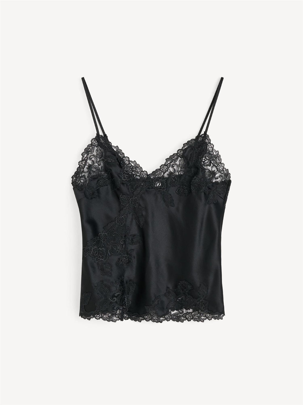 MADELEINE VISCOSE SATIN TOP Black