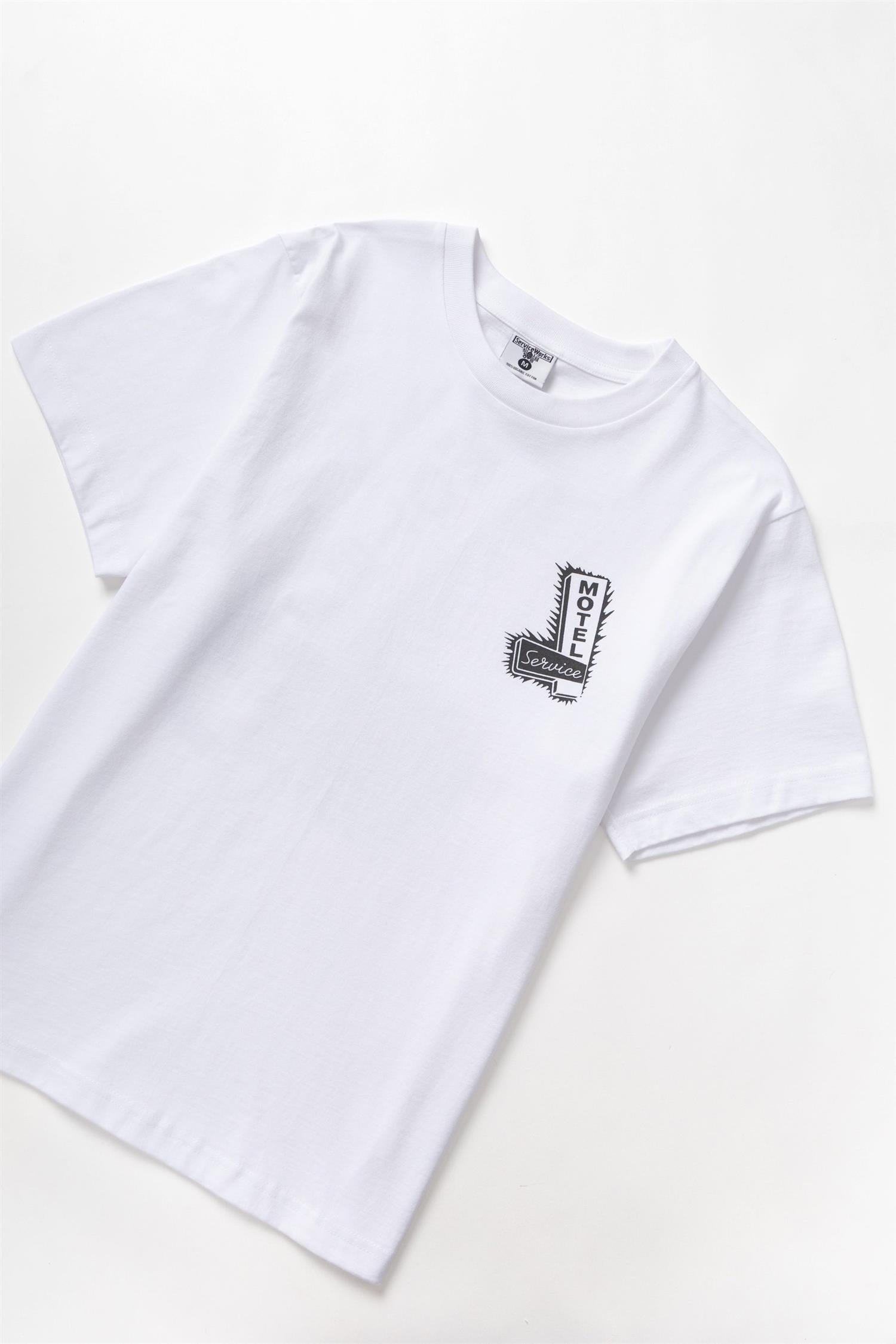 Motel Chest and Back Print T-shirt White