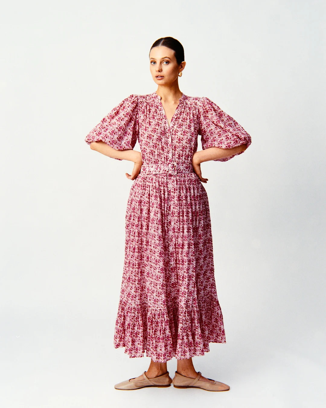 Twisted Midi Dress Wildflowers