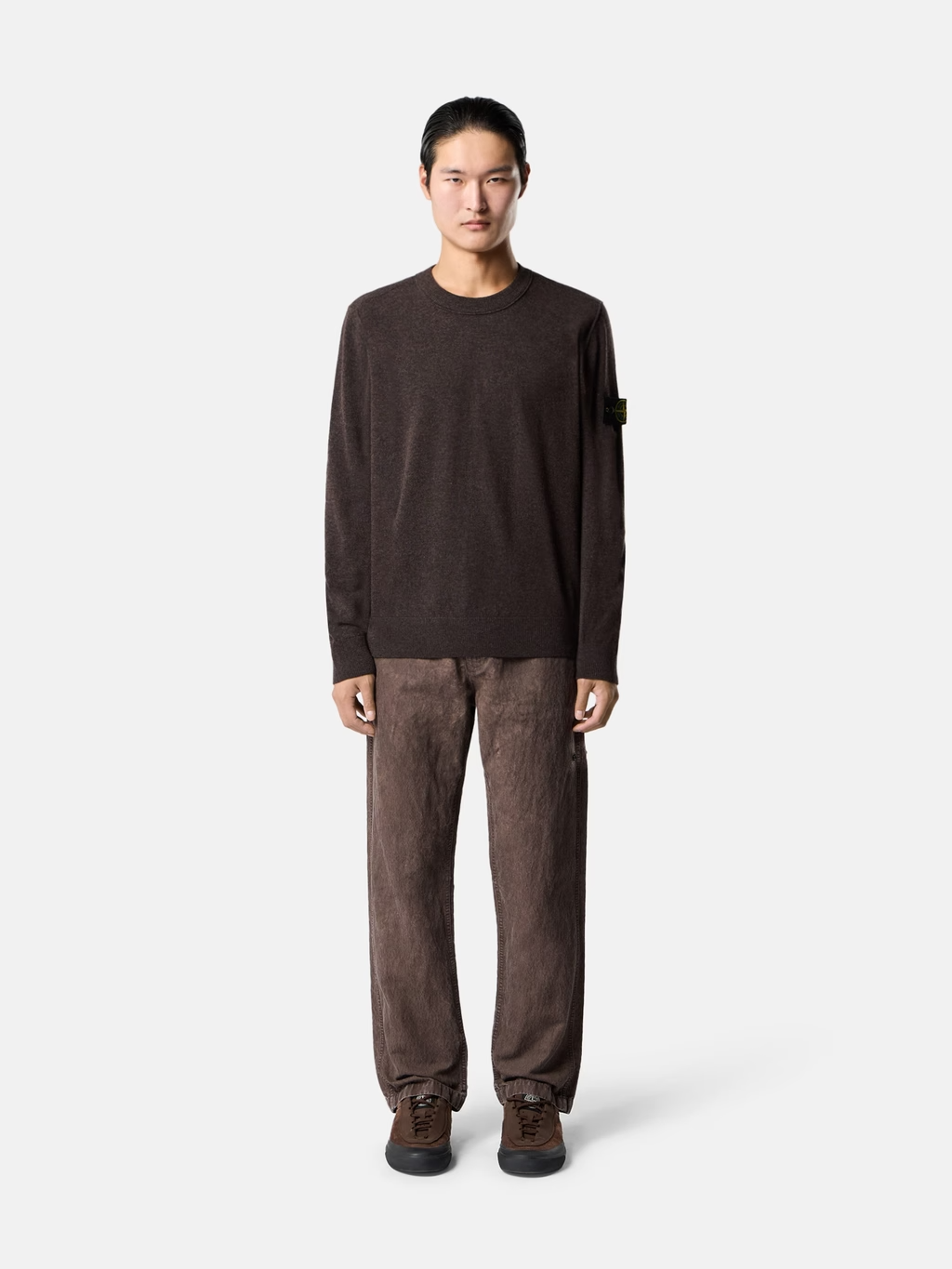 Knitted 12gg RWS Wool Sweater LEAD GREY