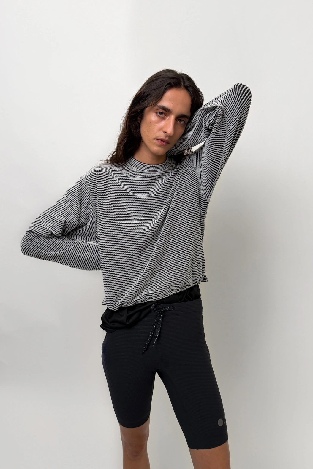 Cropped Warm Longsleeve Light Grey