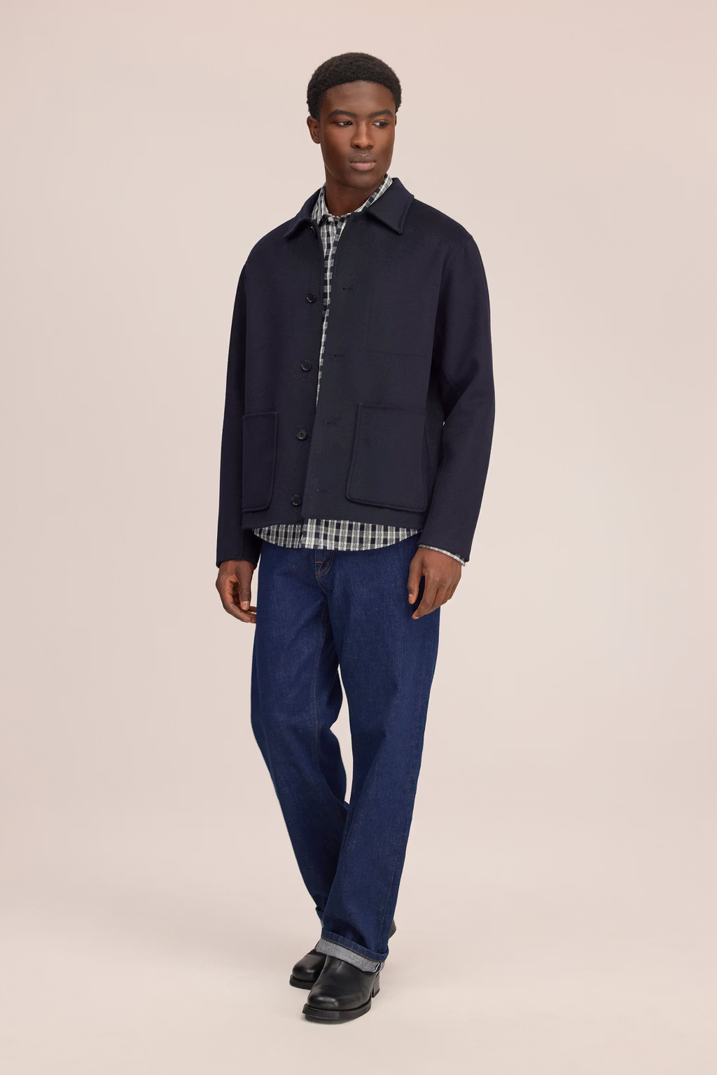 Morgan 8447 Brushed Wool Jacket Marine Navy