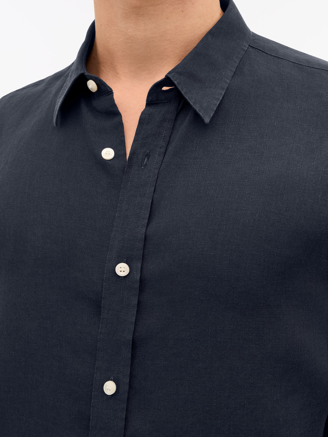 Spenser Casual Linen Shirt Midnight Blue