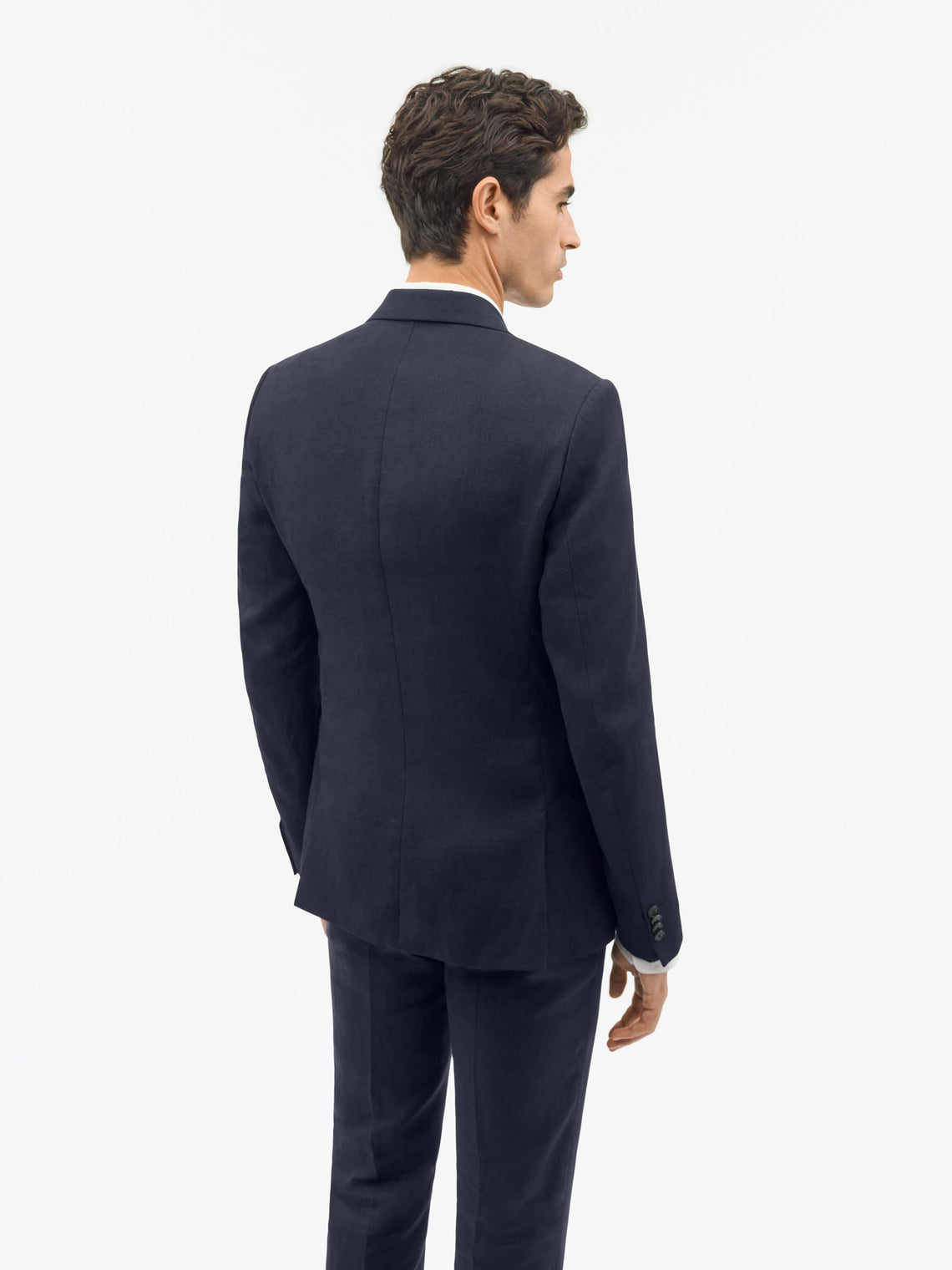 Justin Linen Blazer Midnight Blue