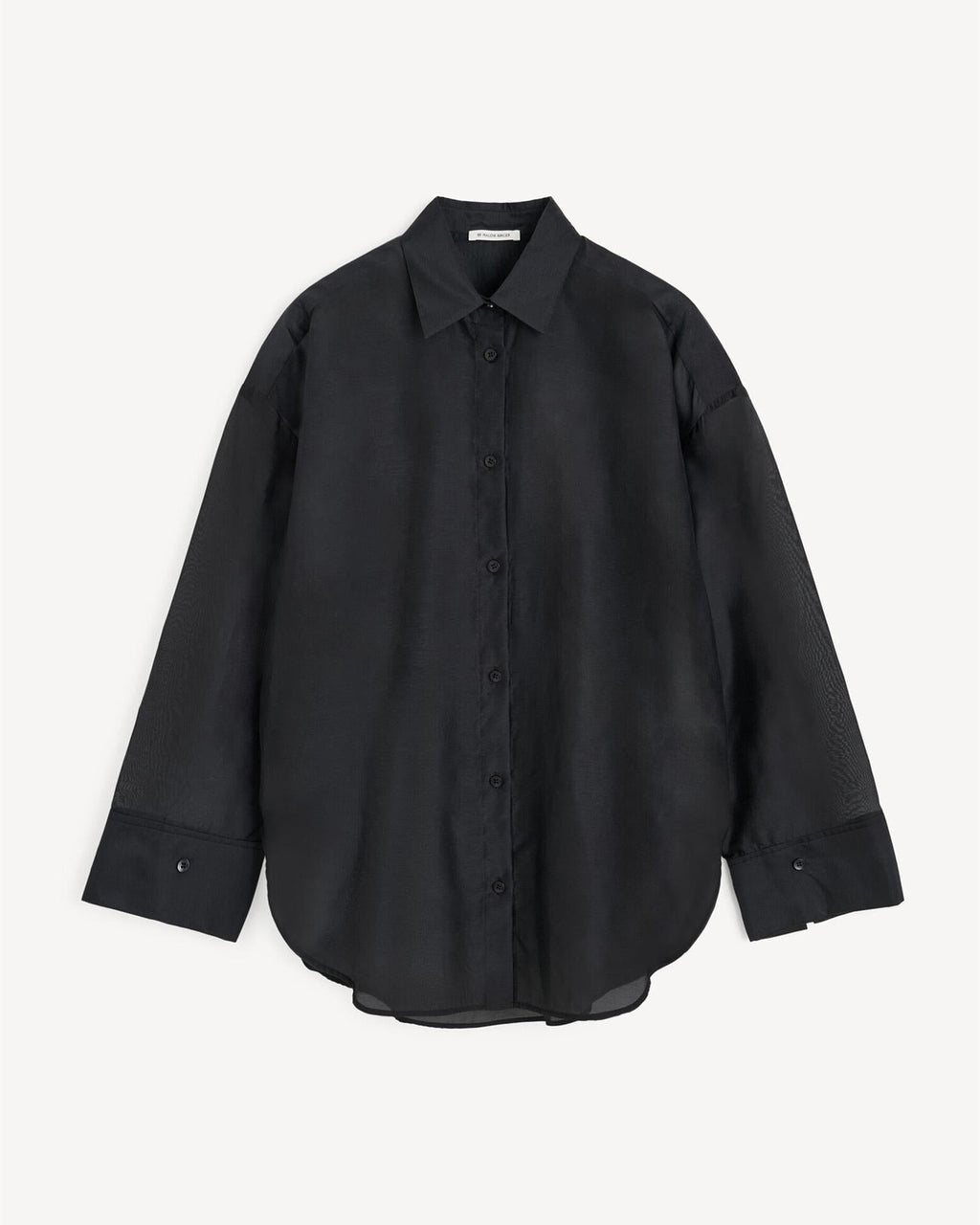 Derris silk organza shirt Black