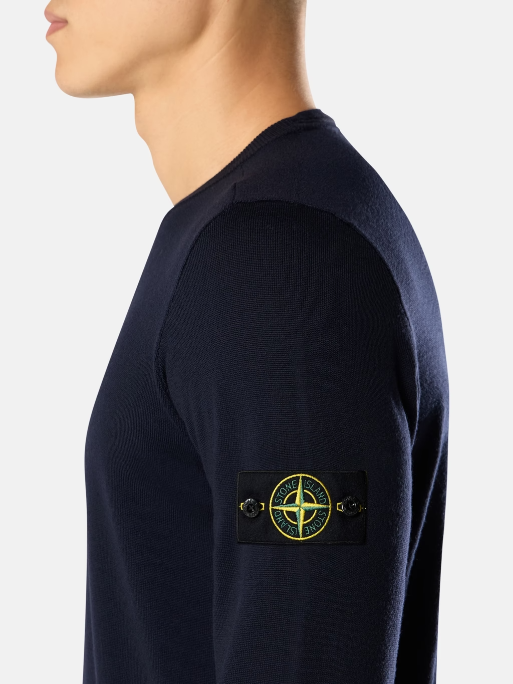 Knitted 14gg RWS Wool Sweater NAVY BLUE