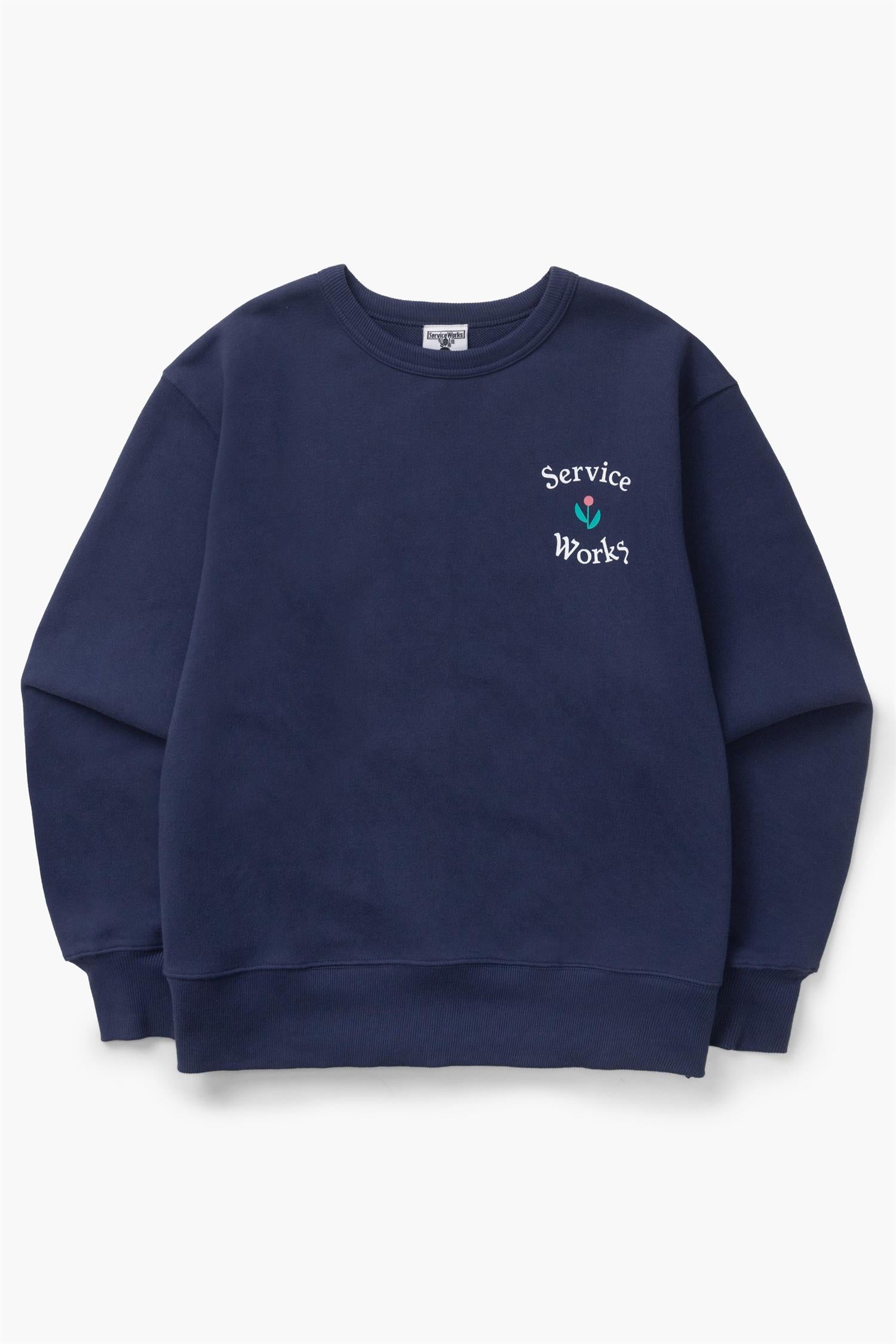 In Bloom Chest Print Sweatshirt Navy