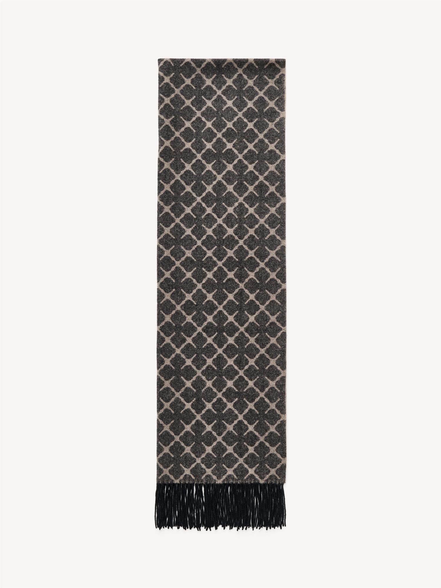 ORTEGA Cashmere Blend Scarf GREY BROWN MELANGE