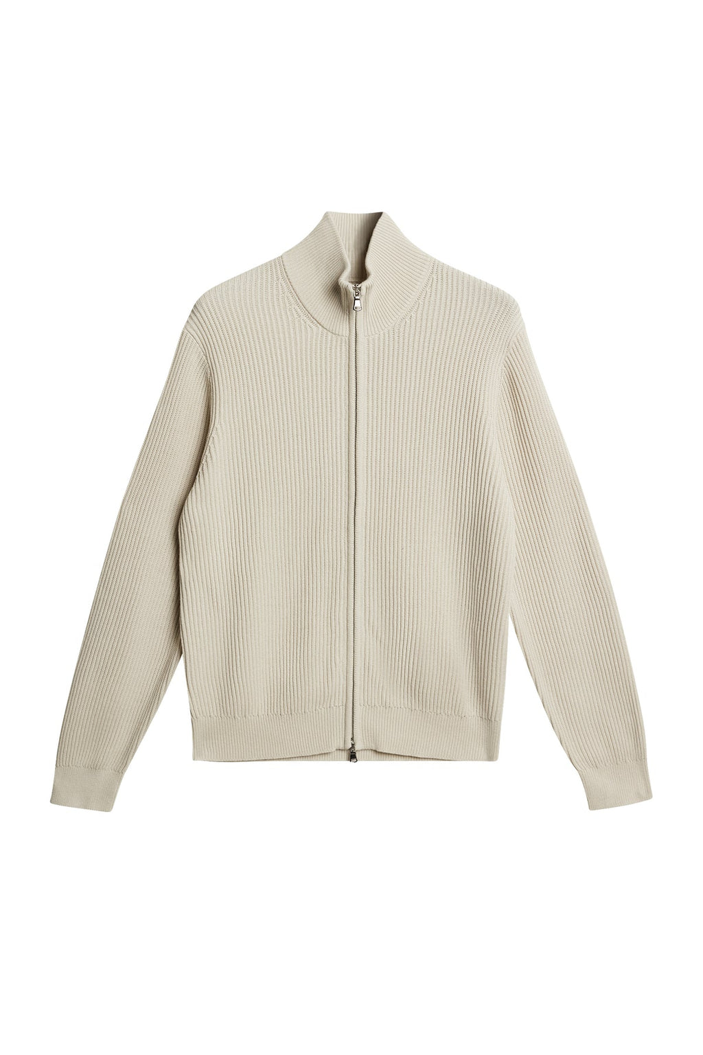 Alexis RIBBED COTTON Full Zip SWEATER MOONBEAM