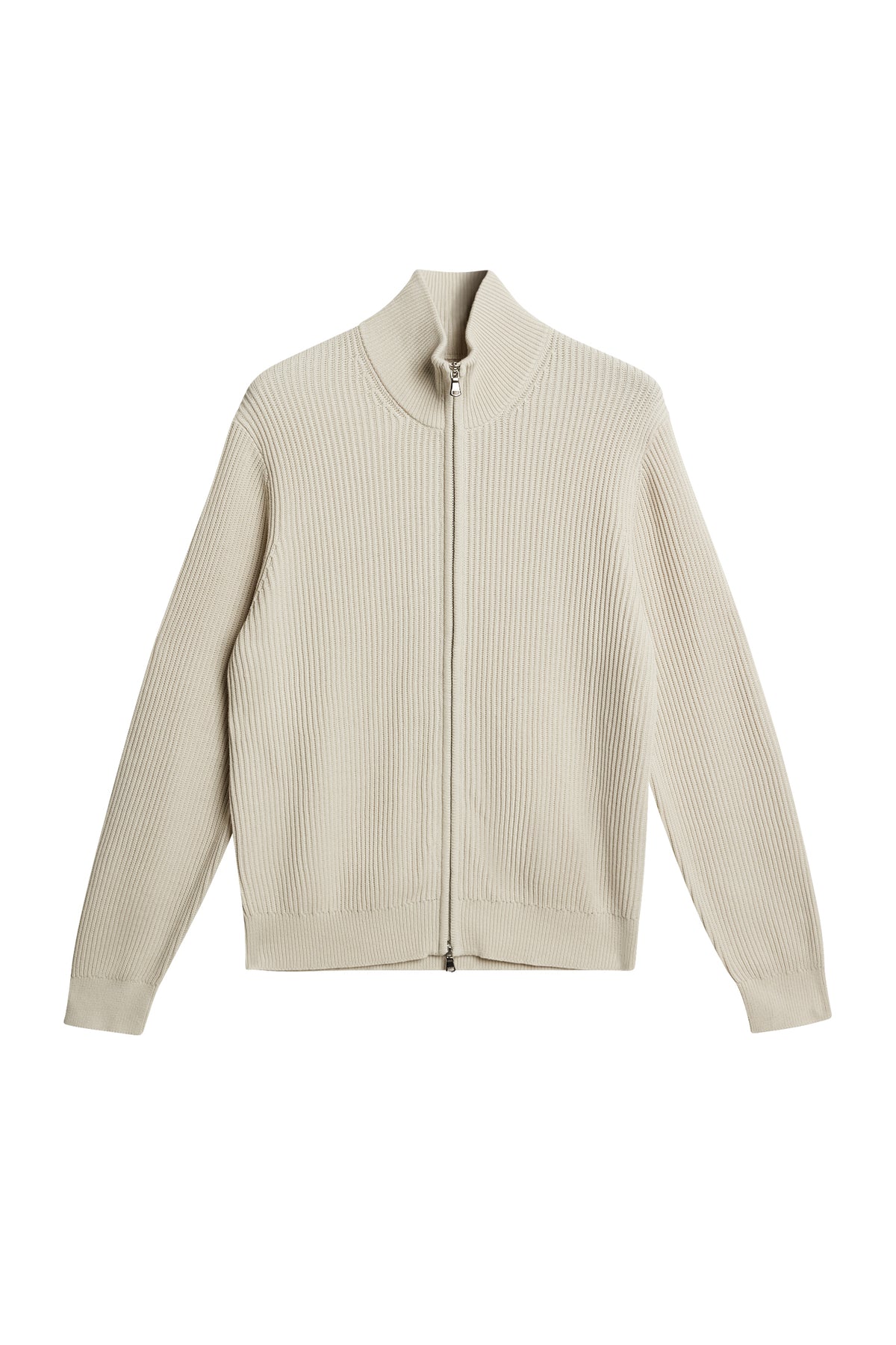 Alexis RIBBED COTTON Full Zip SWEATER MOONBEAM