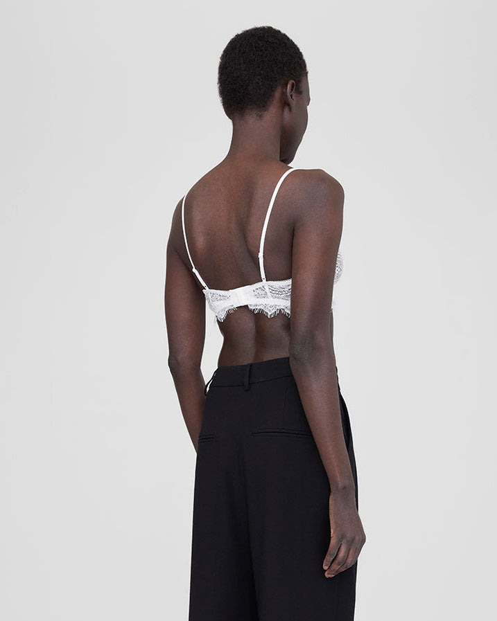 LACE BRA WITH TRIM IVORY
