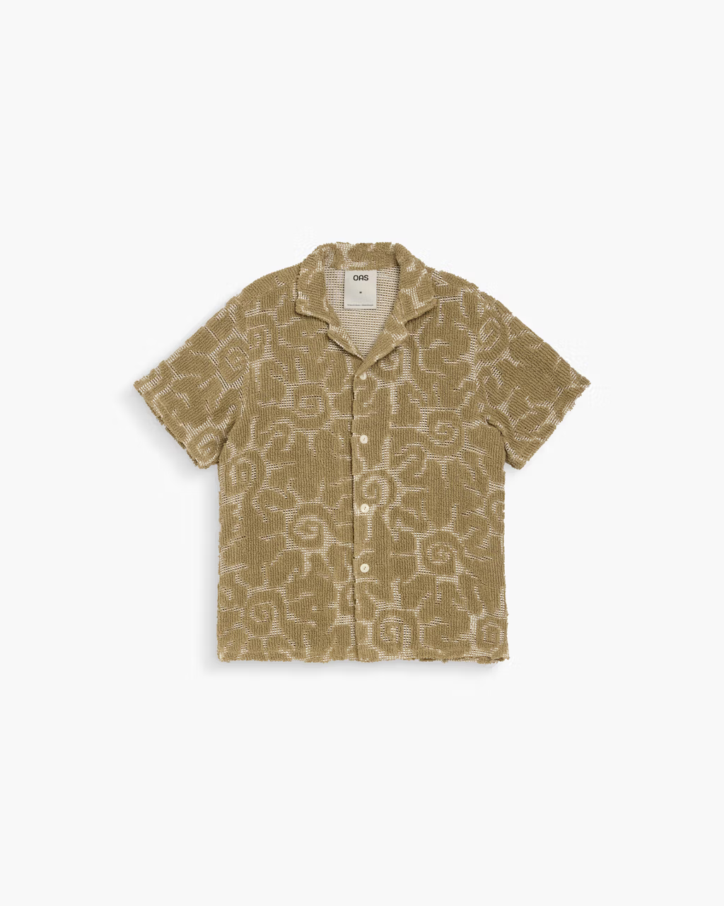 Sunero Knitted Crochet Cuba Shirt Beige