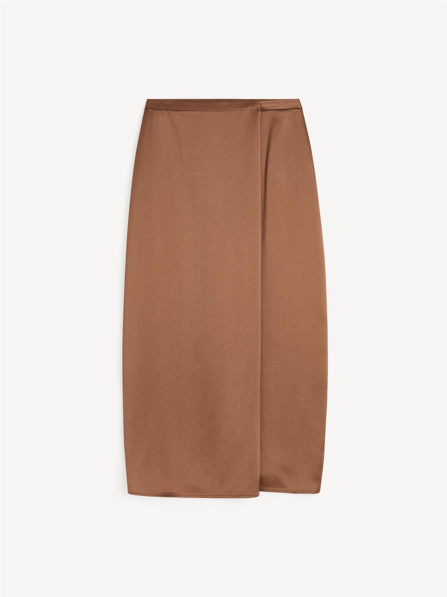 Pacia satin maxi skirt Latte Brown