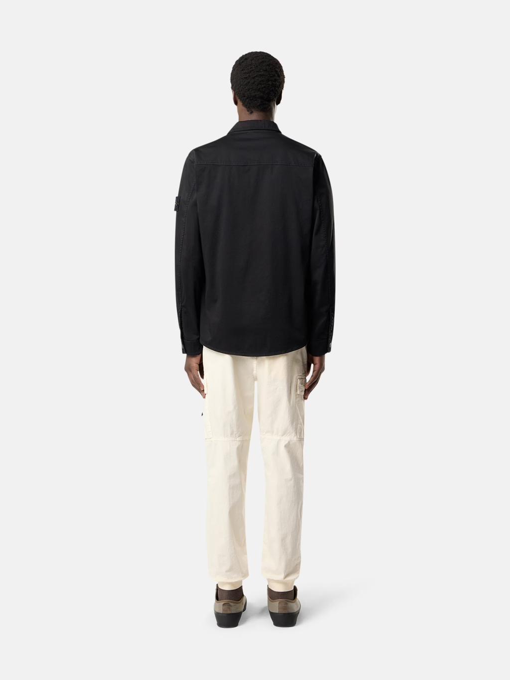 ORGANIC COTTON SATIN OVERSHIRT BLACK