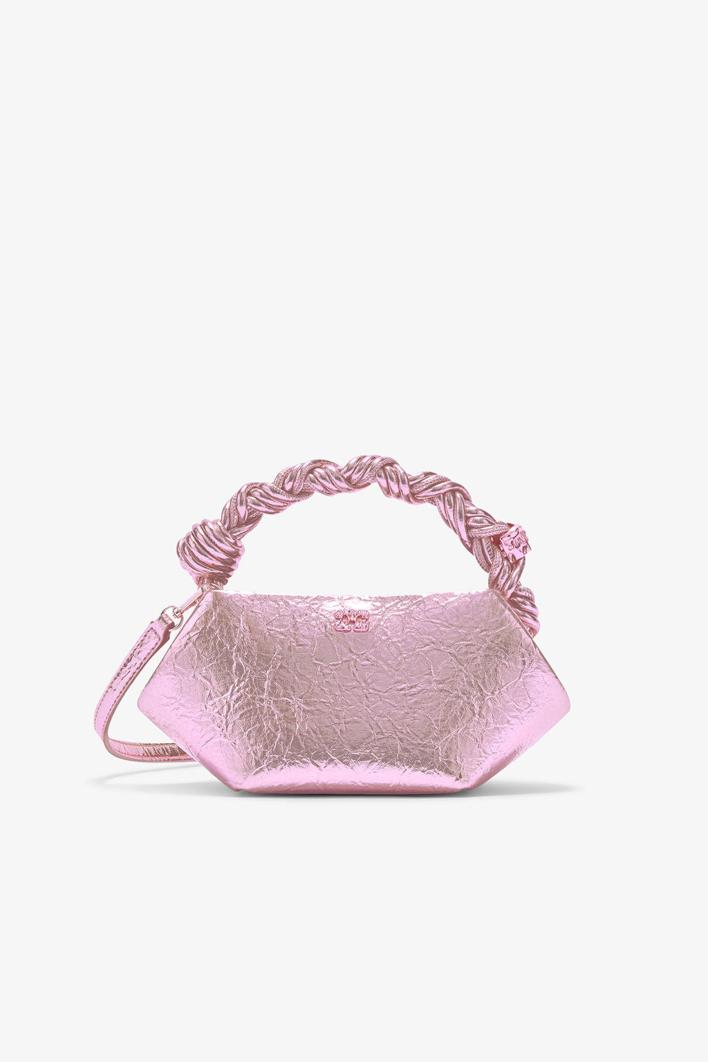 Bou Mini Bag Crushed Metallic Silver Pink