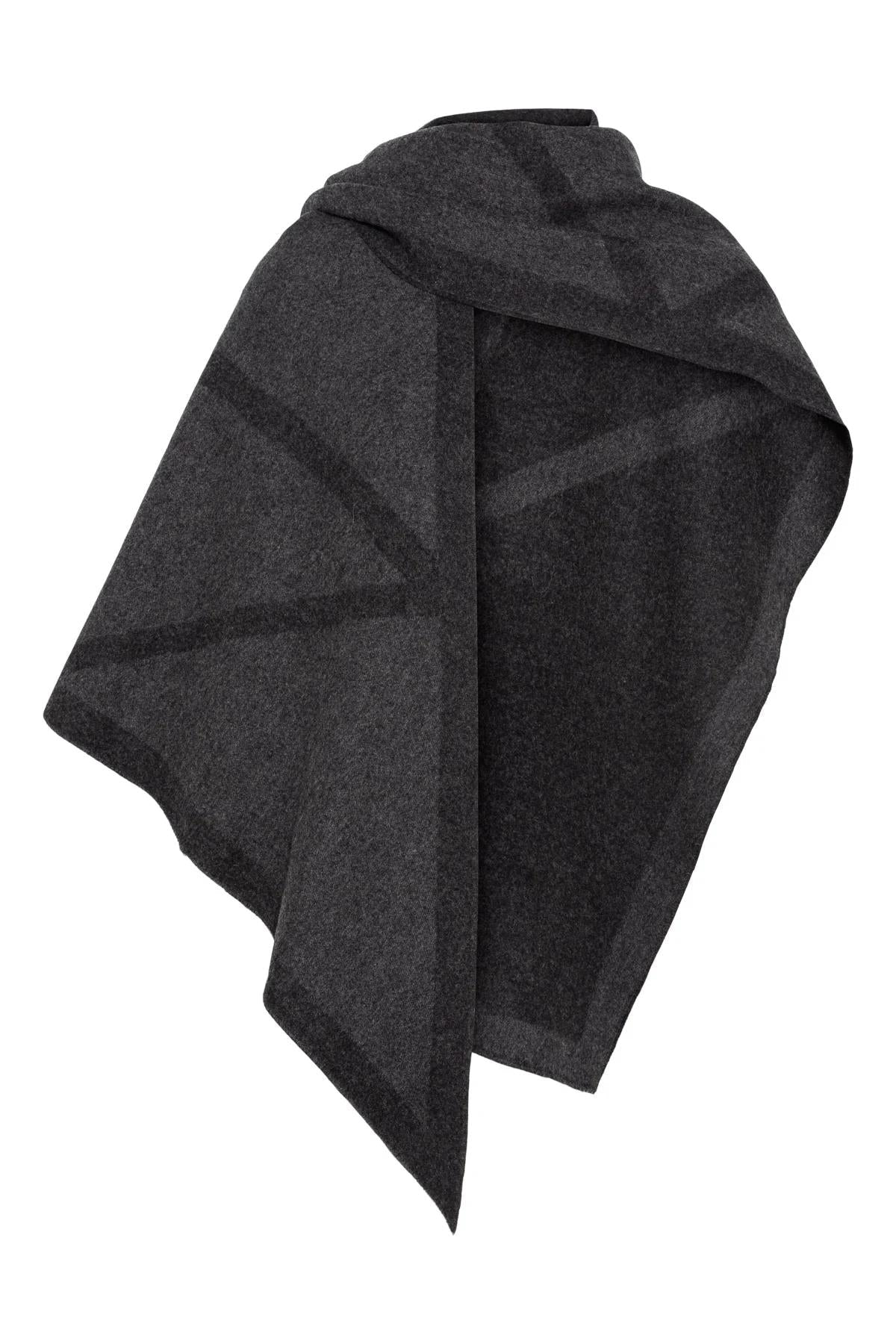 Triangle Wool Scarf Dark Grey
