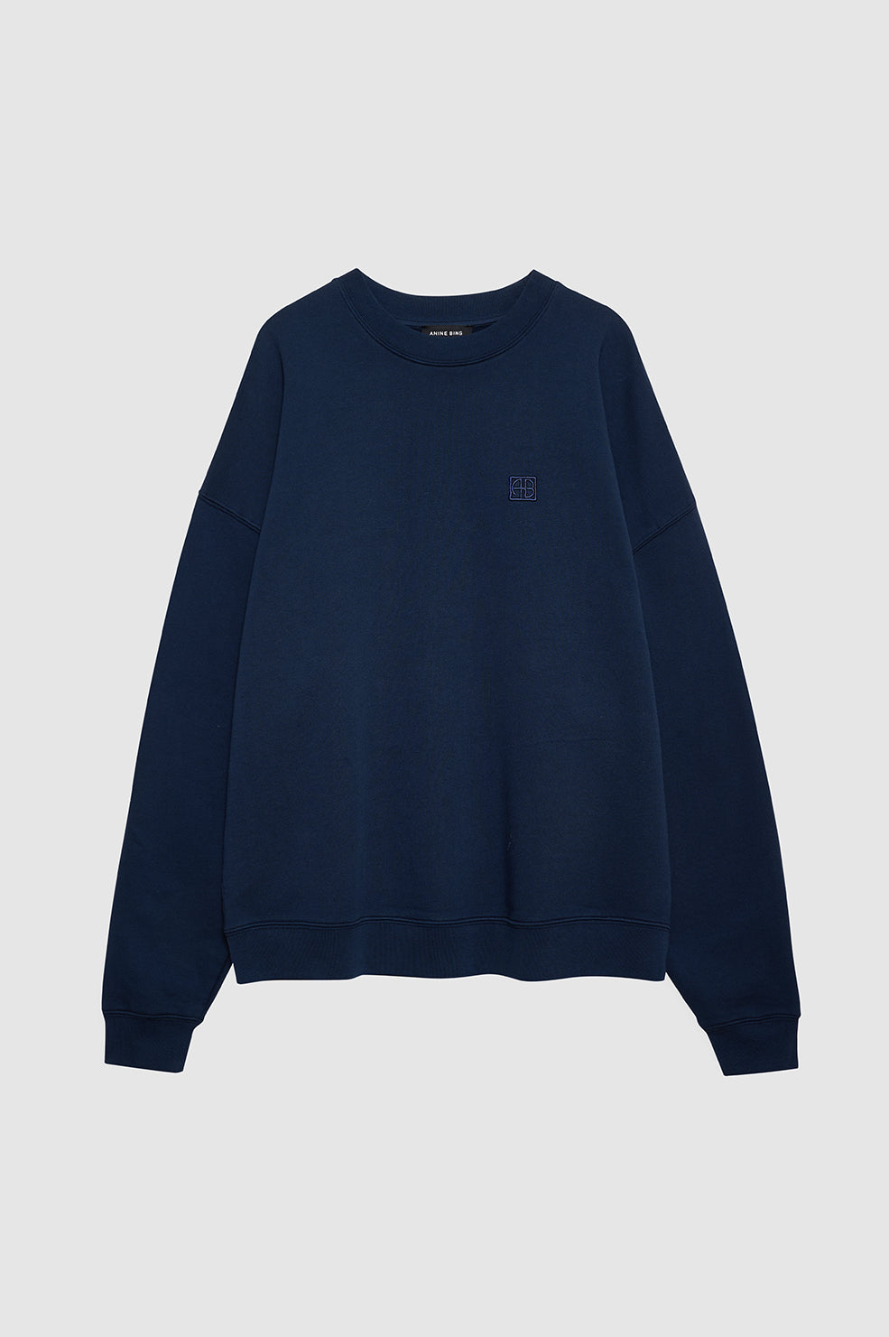 MILES MONOGRAM SWEATSHIRT WASHED NAVY