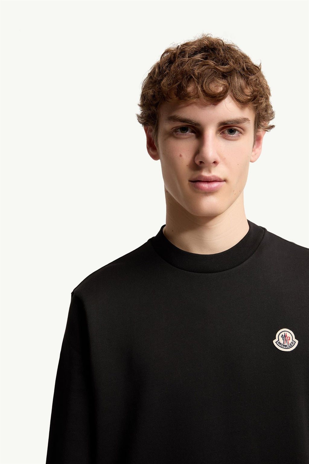 Logo Patch Cotton Sweatshirt BLACK
