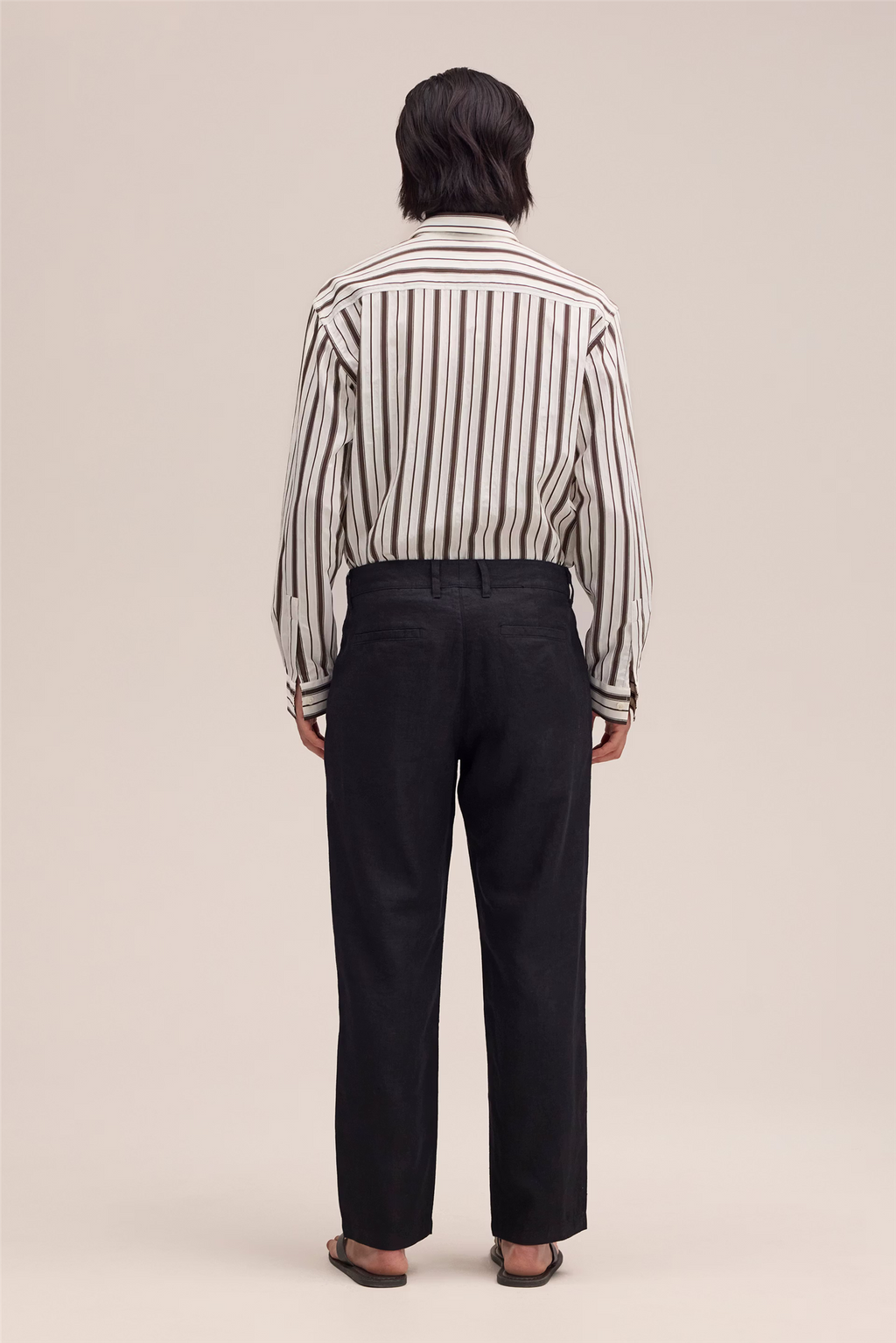 Aden 1454 Regular Fit Linen Trouser Black