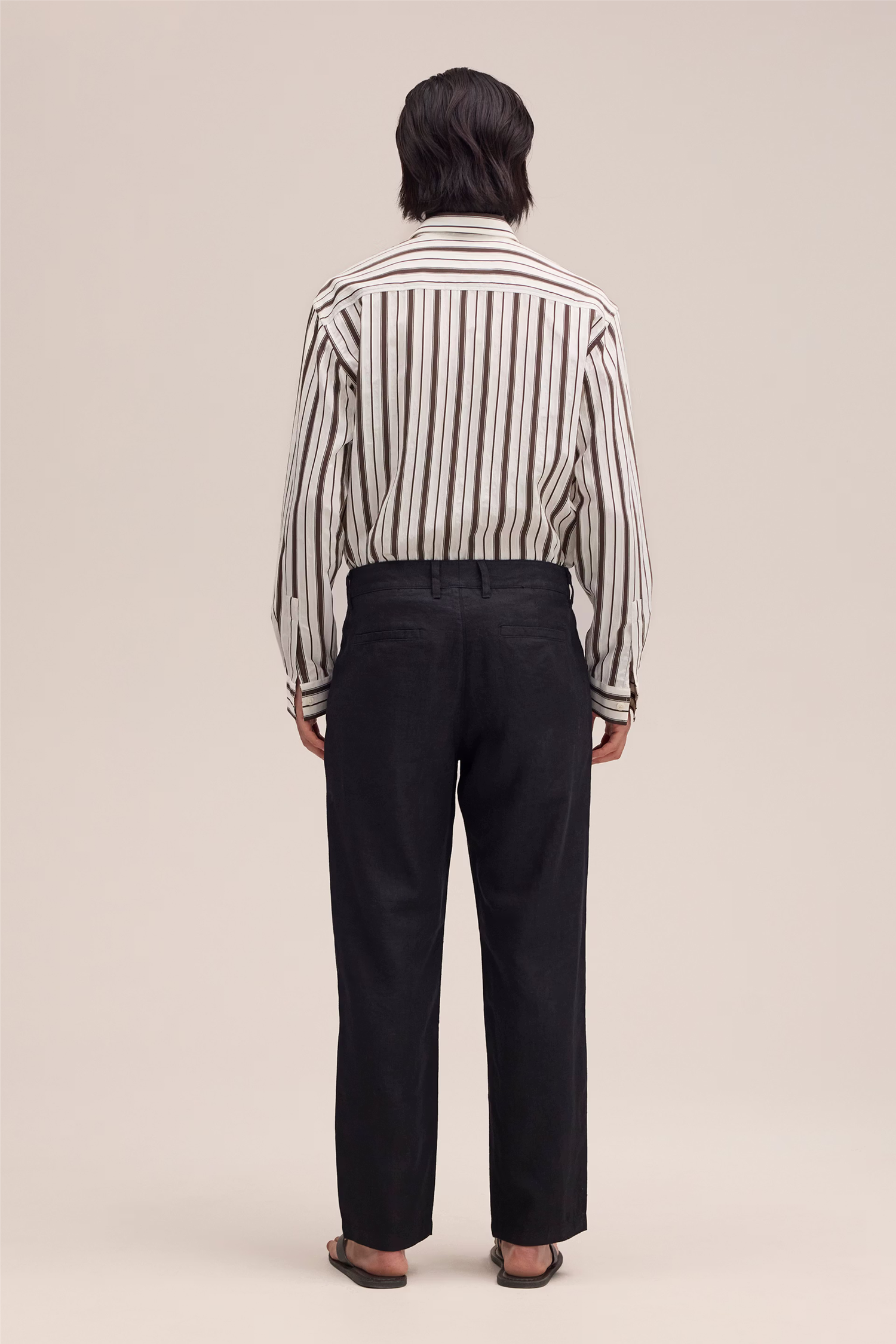 Aden 1454 Regular Fit Linen Trouser Black