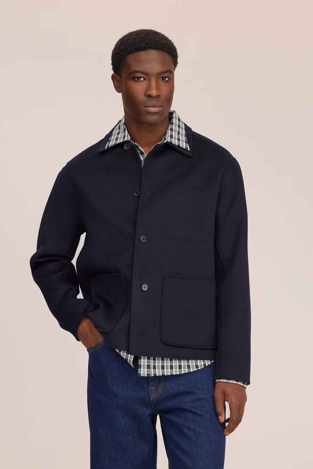 Morgan 8447 Brushed Wool Jacket Marine Navy
