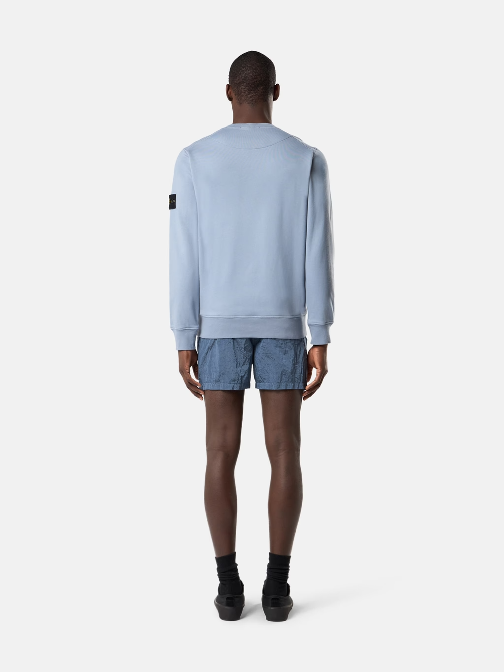ORGANIC COTTON FLEECE SWEATSHIRT AVIO BLUE