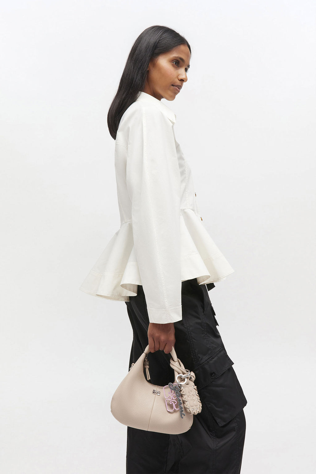 Mini Hobo Bag White Pepper