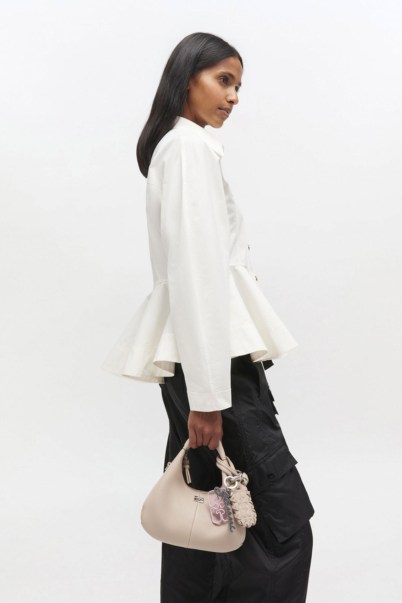 Mini Hobo Bag White Pepper