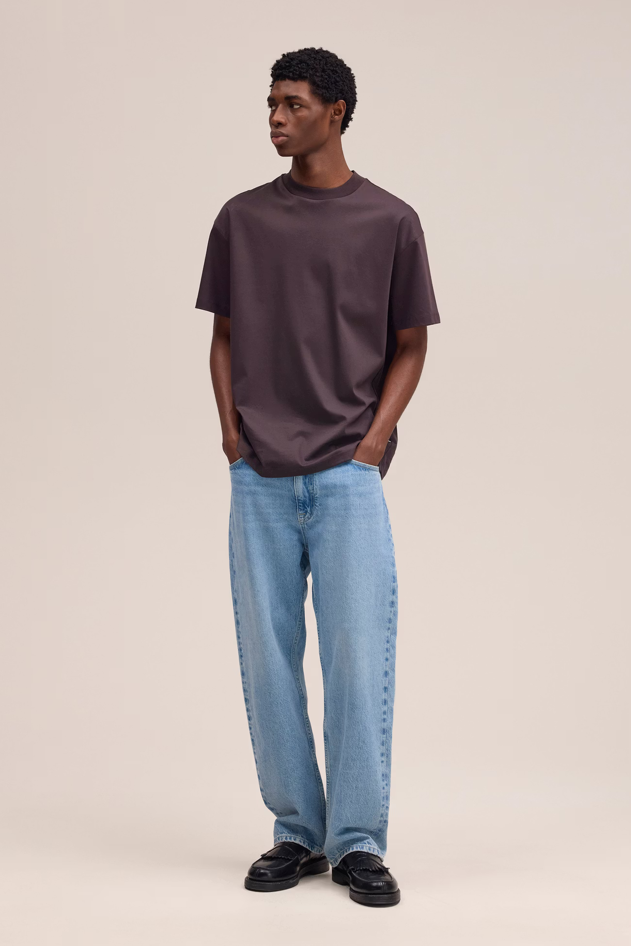 Lionel Mercerized Cotton T-shirt 3525 Deep Truffle