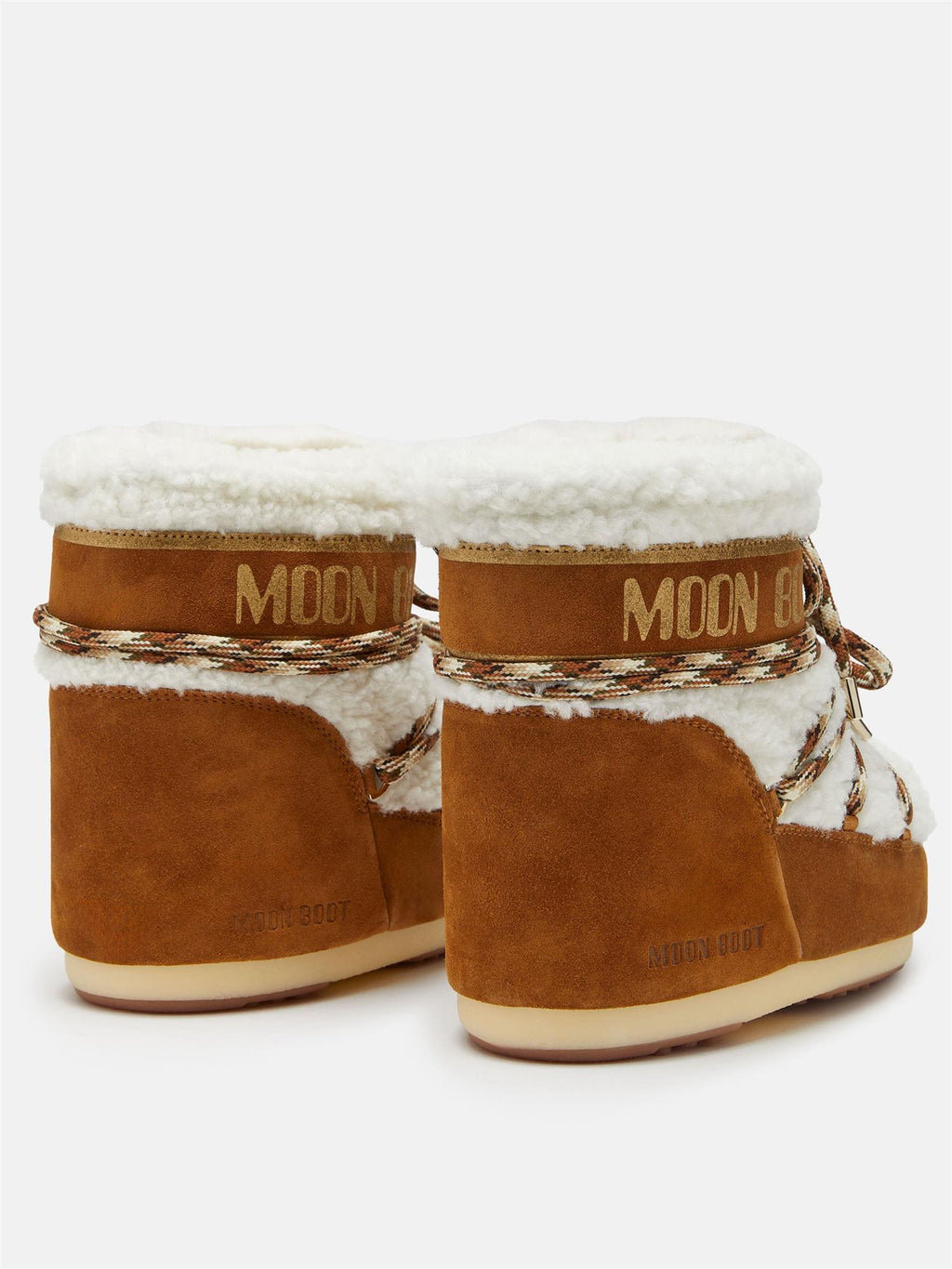 LAB69 ICON LOW SHEARLING BOOTS WHISKY/OFF WHITE
