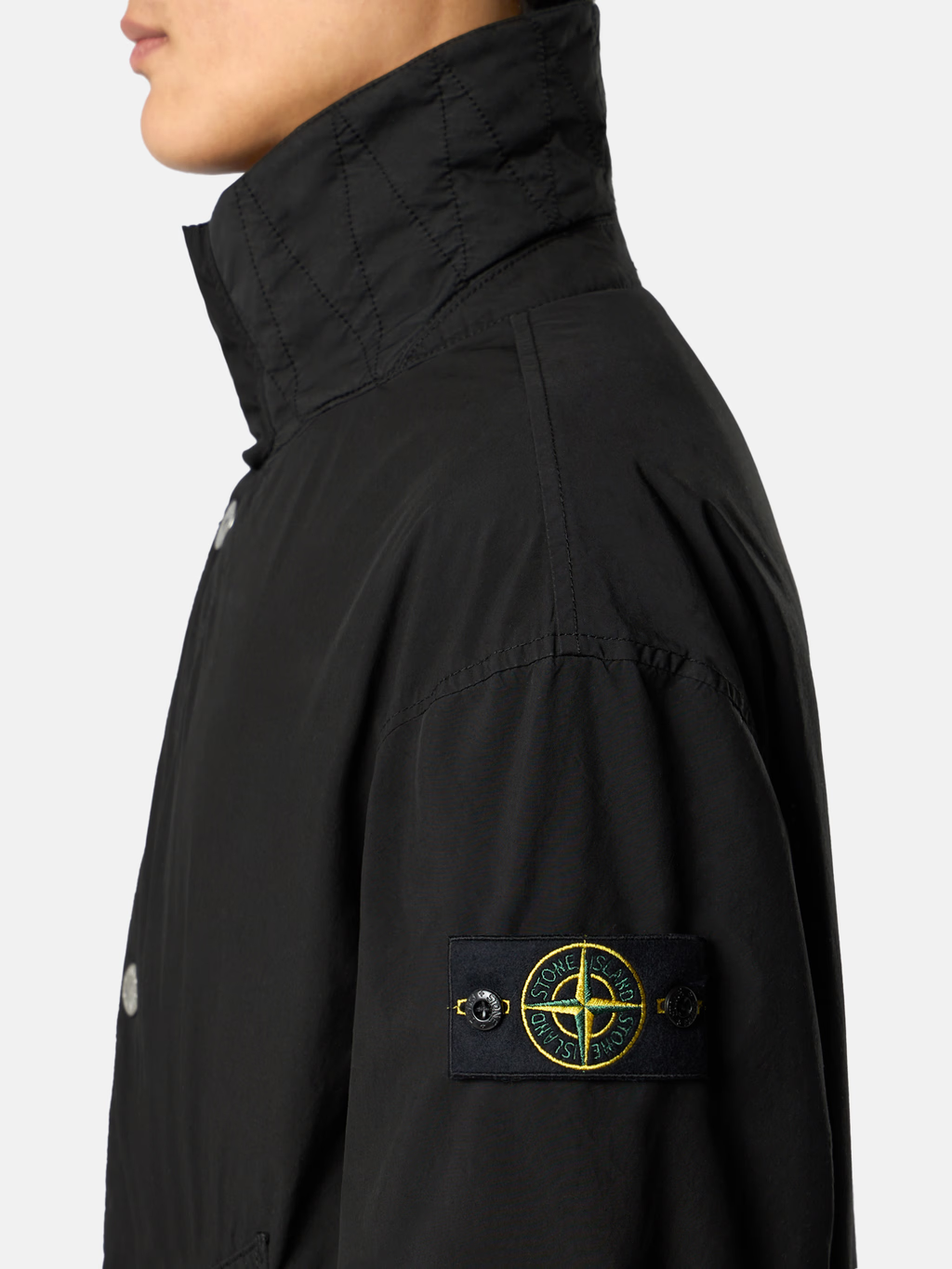 Lightweight RECYCLED POLYESTER Coach Jacket Black