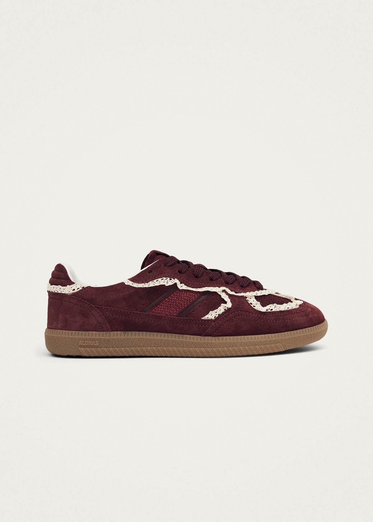 TB.490 Leather Sneakers Crochet Burgundy