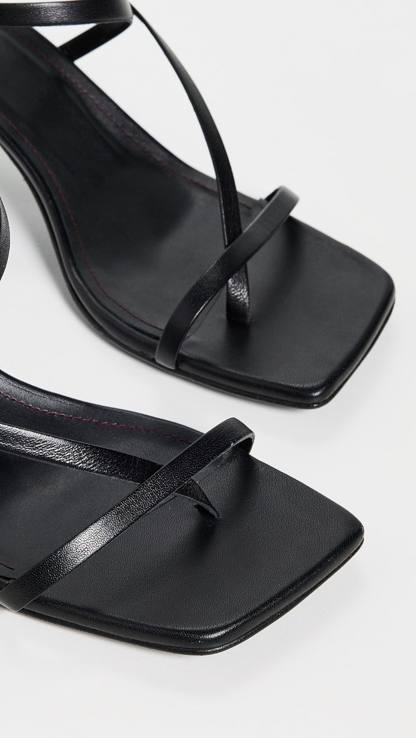 Magali Leather Sandals Black