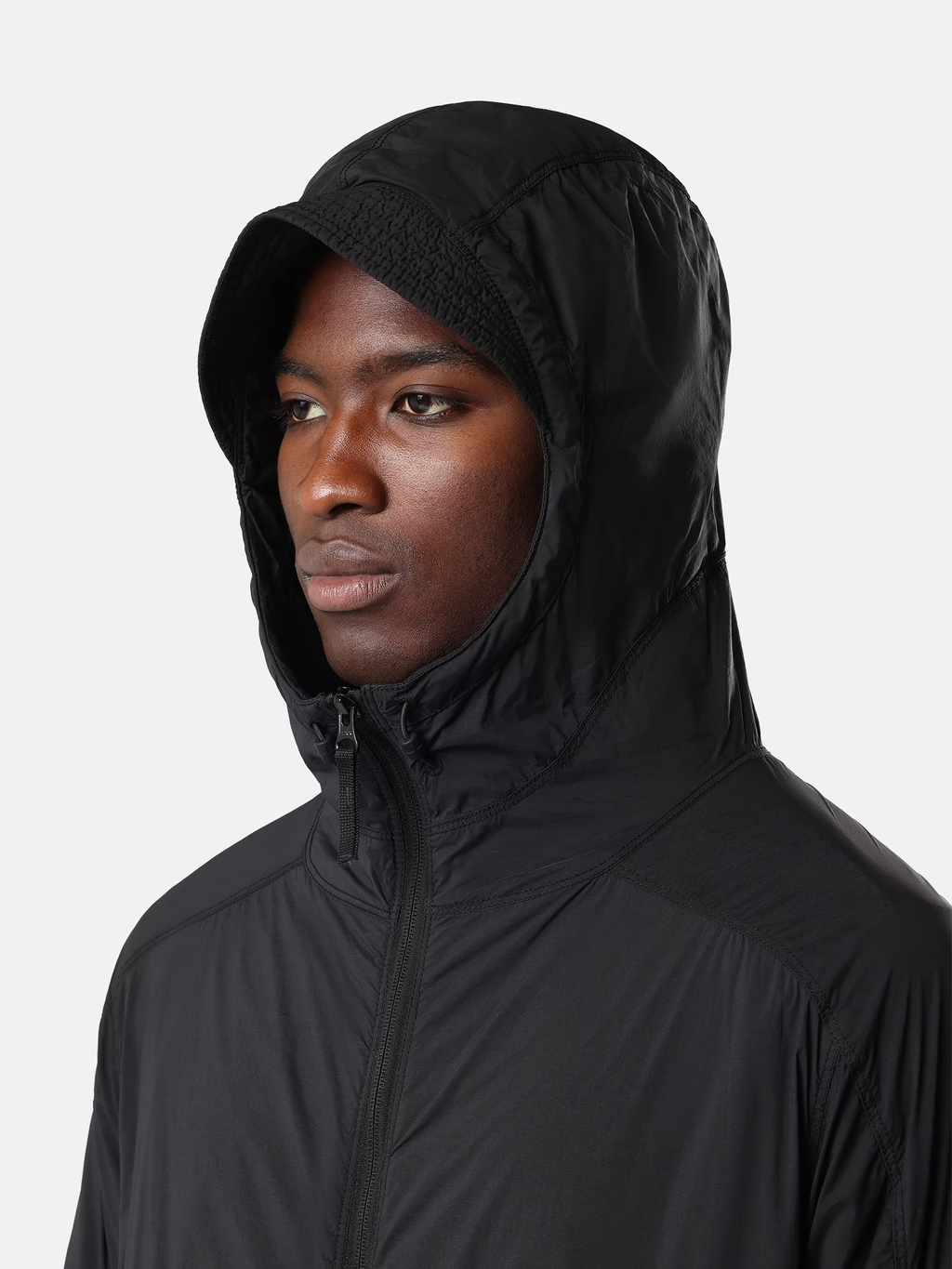 ULTRALIGHT NYLON HOODED JACKET BLACK