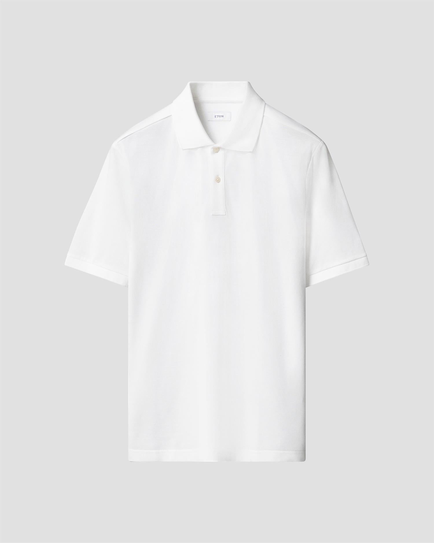 Pima Cotton Pique Polo T-Shirt White