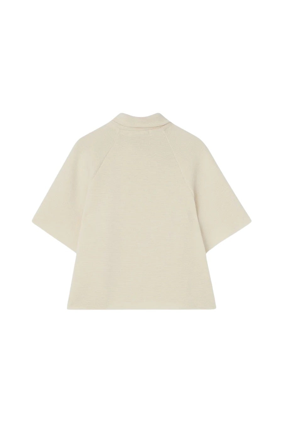 GERTRUDE SHORT WOOL CAPE Ecru