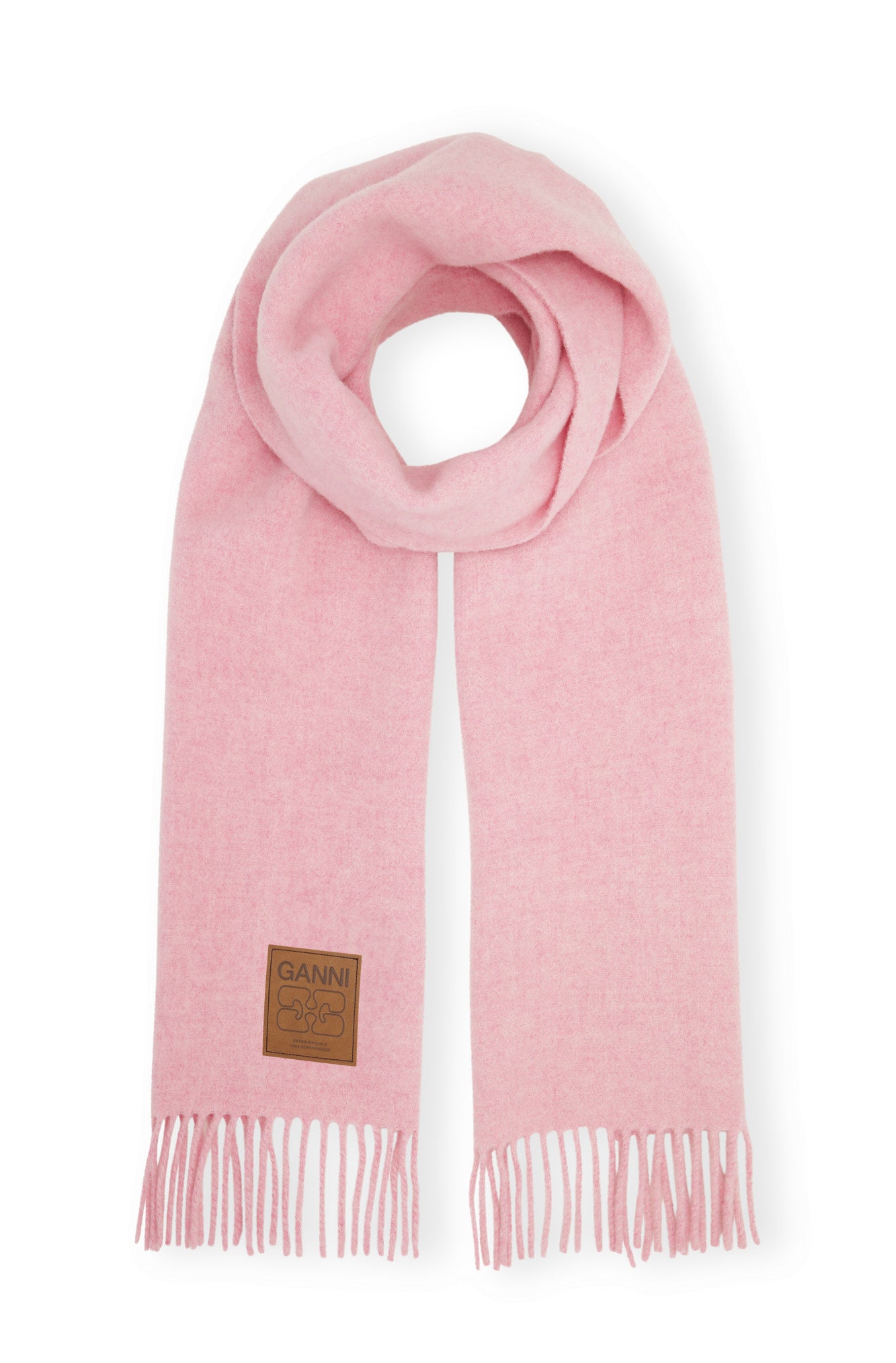 Double Face Wool Solid Scarf Mauve Morn