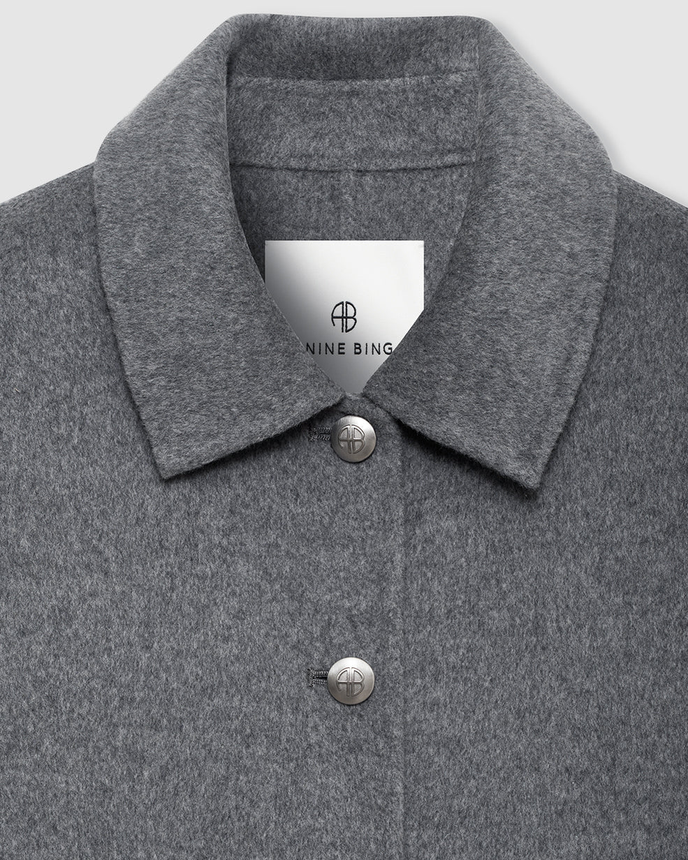 LUCA CASHMERE BLEND JACKET HEATHER GREY