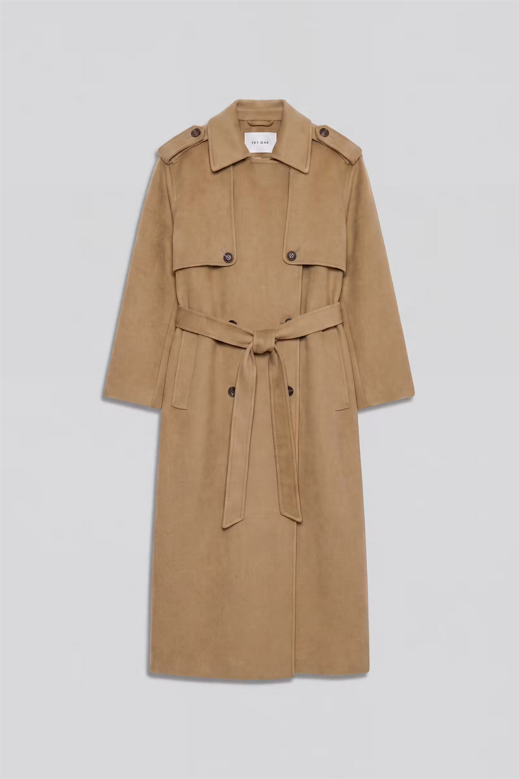 Camerona Long Wool Coat Dark Camel