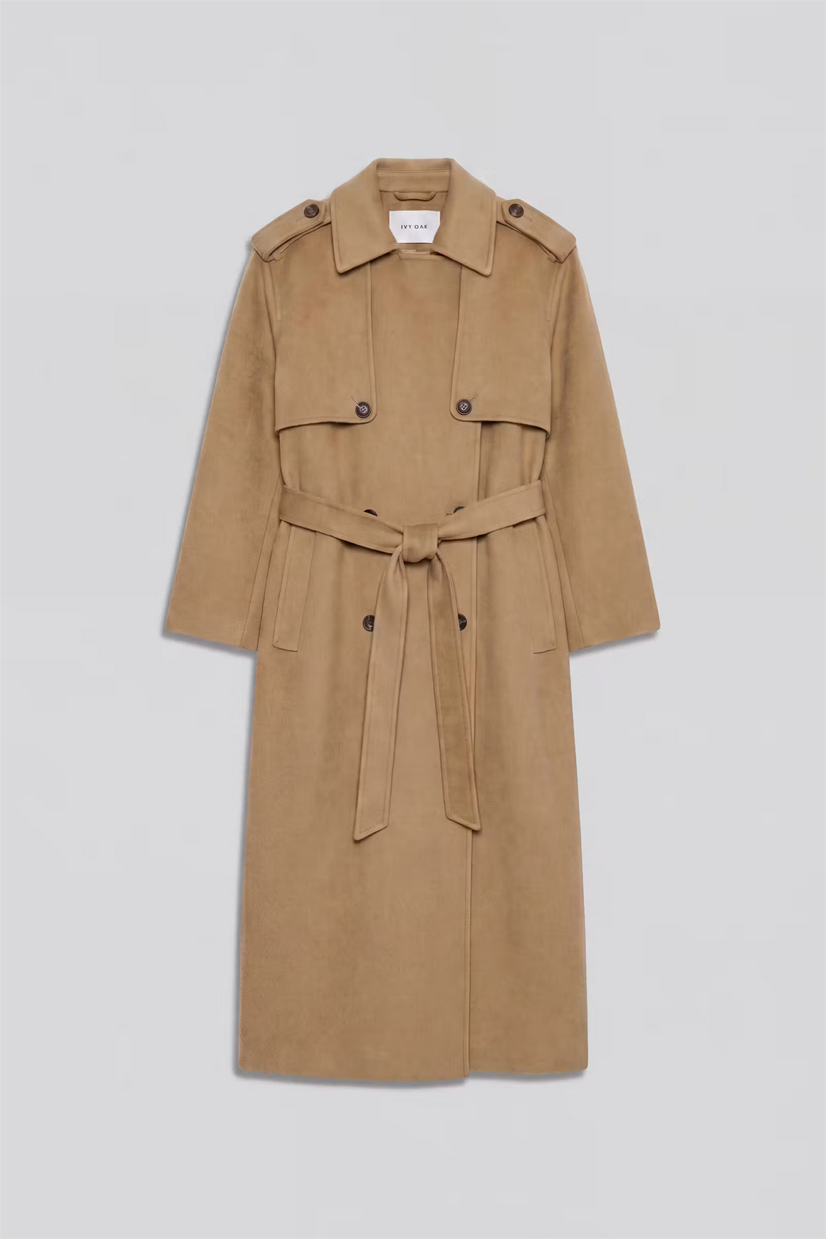 Camerona Long Wool Coat Dark Camel