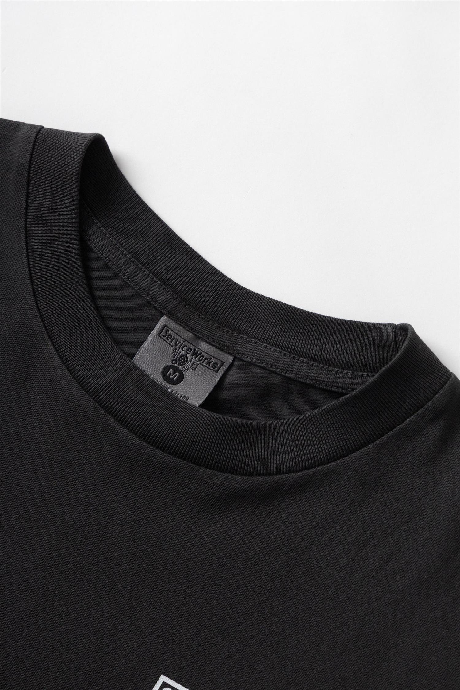 Pigment Dyed Trademark T-shirt Black