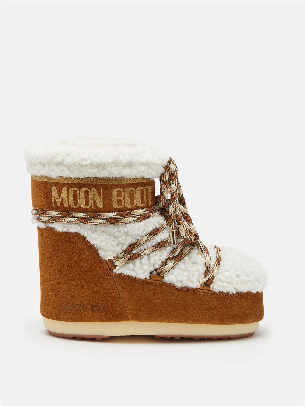 LAB69 ICON LOW SHEARLING BOOTS WHISKY/OFF WHITE