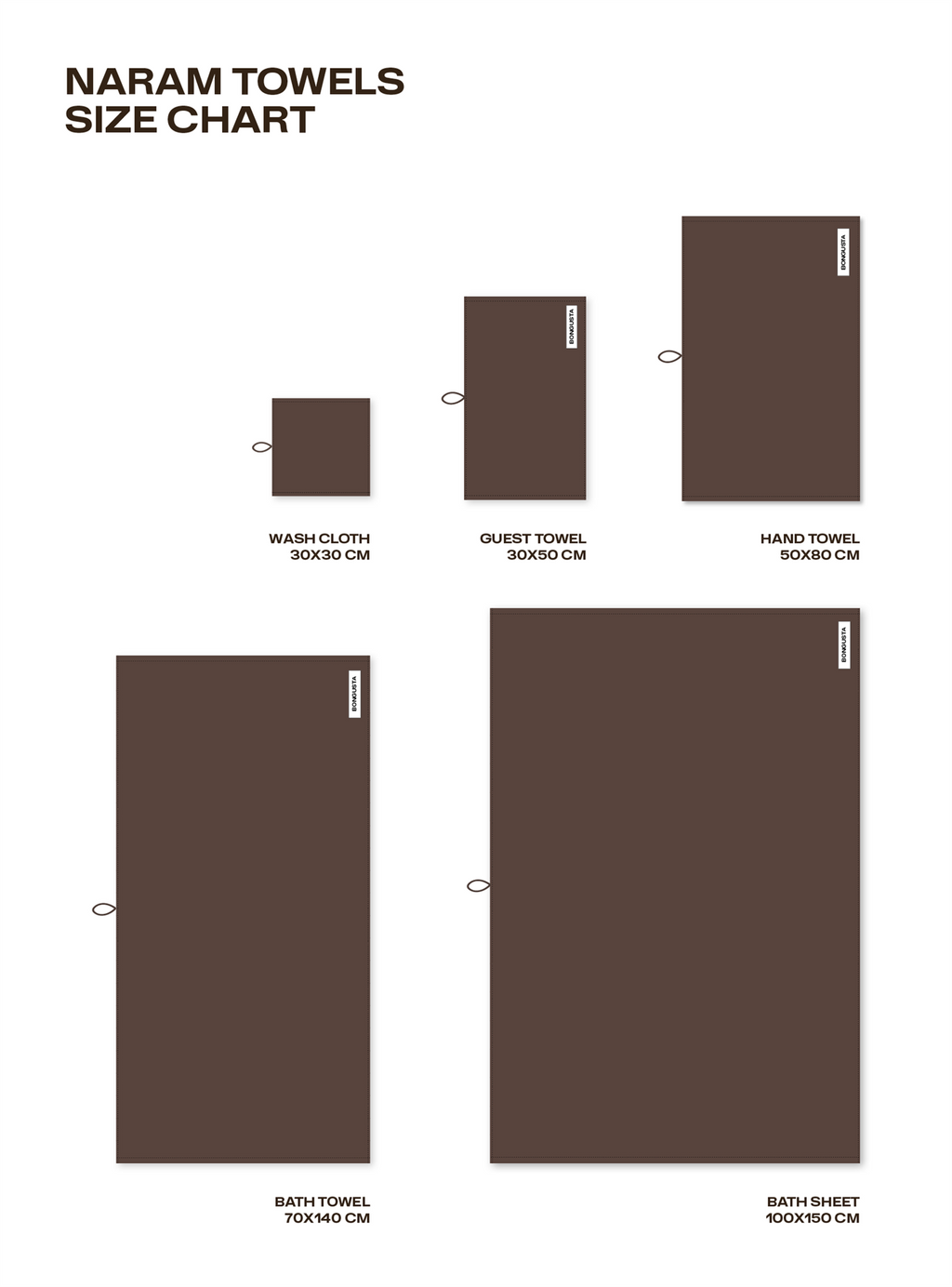 NARAM Hand TOWEL 50x80cm Coffee