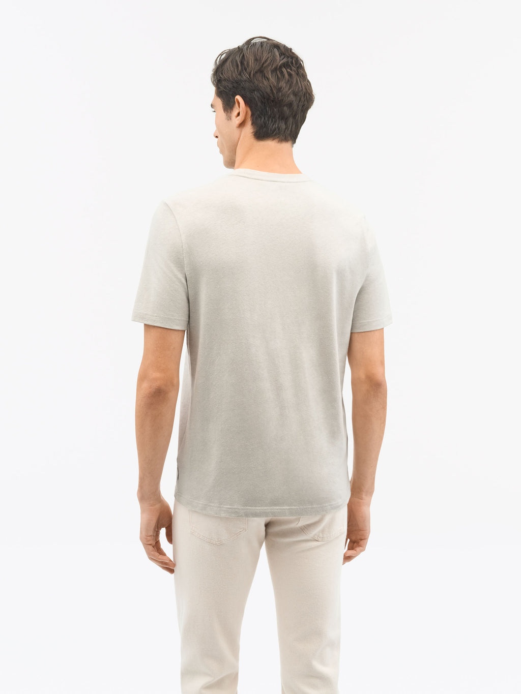 Olaf L Cotton-Linen Blend T-shirt Grey