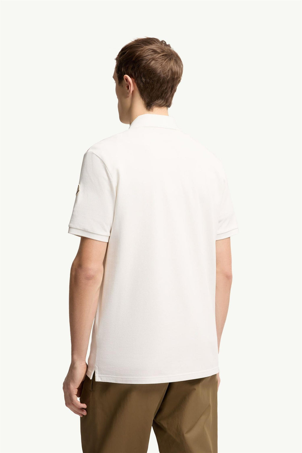 Tricolor-Trimmed Cotton Piquet Polo Shirt White