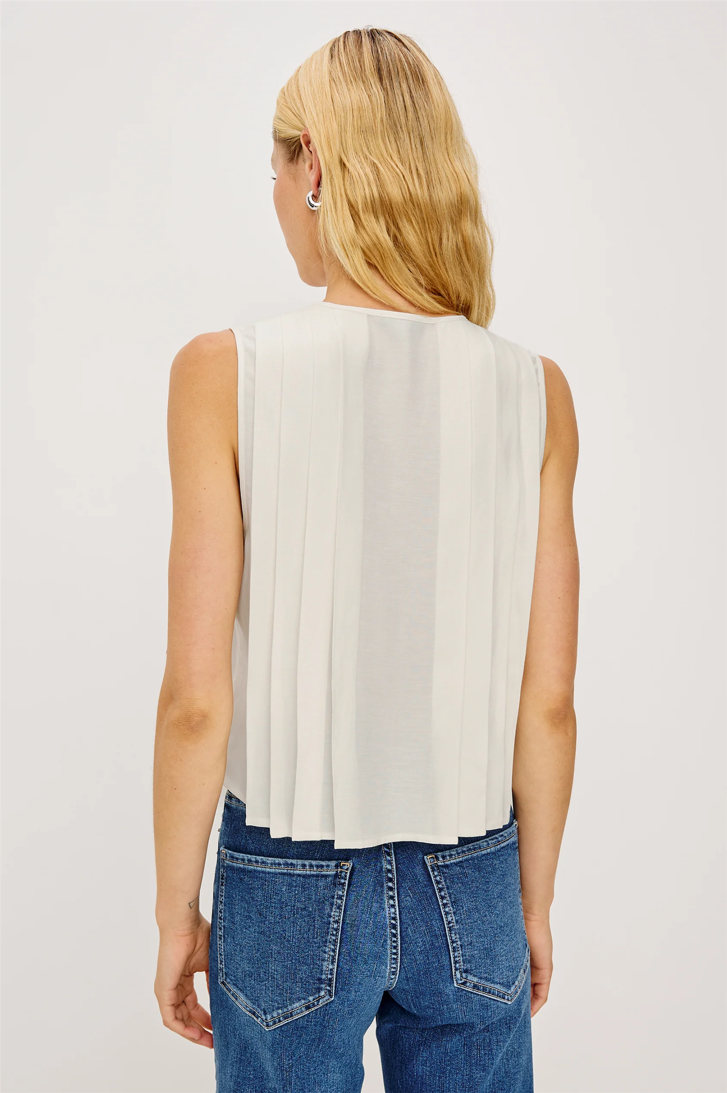 AJA Linen Blend TOP IVORY