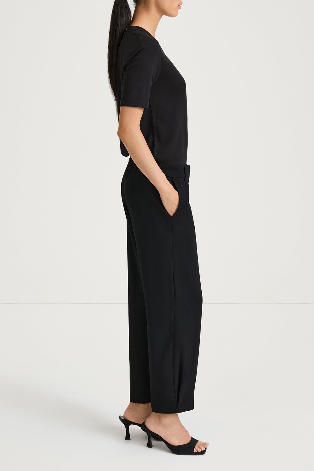 BERGIO POLYESTER TROUSERS BLACK